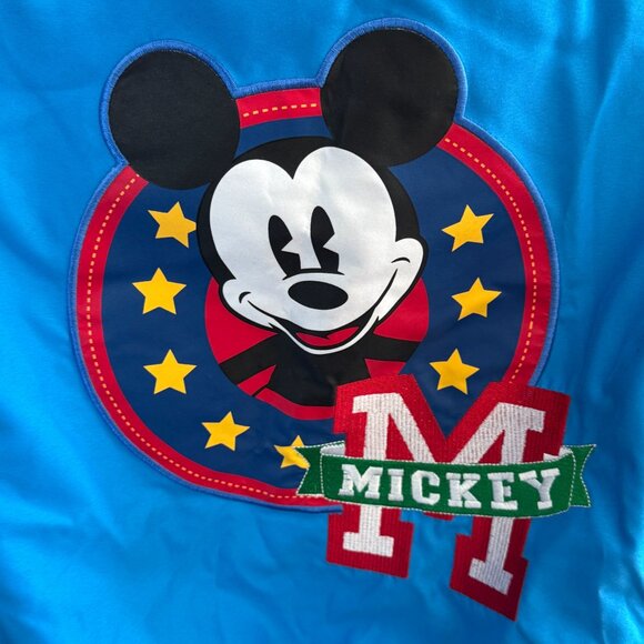 Disney Varsity Jacket Team Mickey Mouse 1928 Blue Snap Kids Size 7 8 - Picture 8 of 16